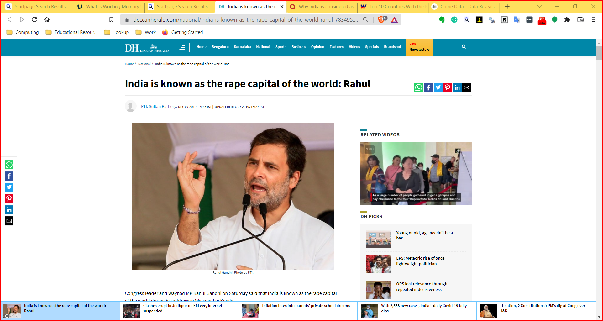 Source https://www.deccanherald.com/national/india-is-known-as-the-rape-capital-of-the-world-rahul-783495.html